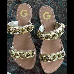Gold sandals Like new
